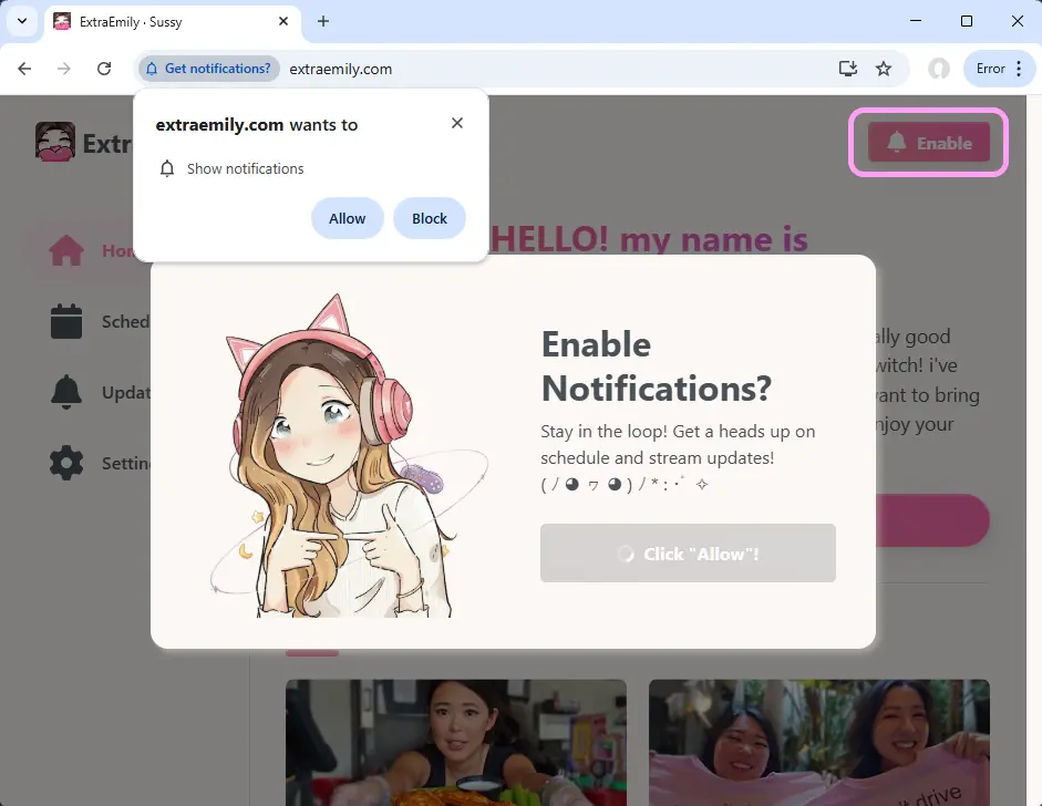 Set up Notifications